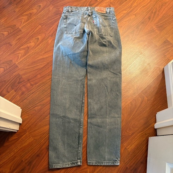 Vintage 80s Levis 505 Jeans Red Tab Batwing Gray Made in USA Size 28x30 Faded - Picture 6 of 10